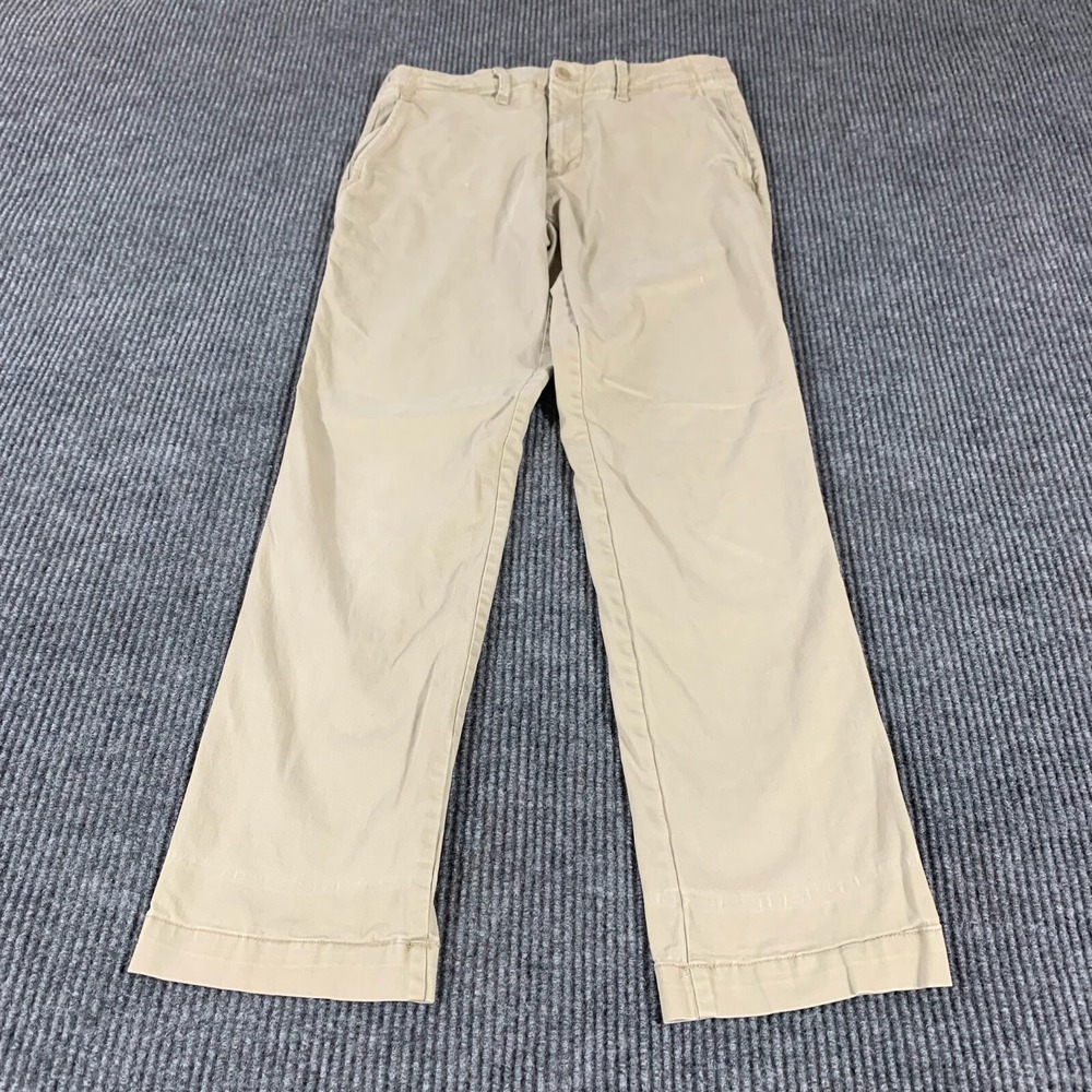 Gap For Good Pants Mens 30x30 Beige Straight Leg Khakis Cotton Blend Casual Golf